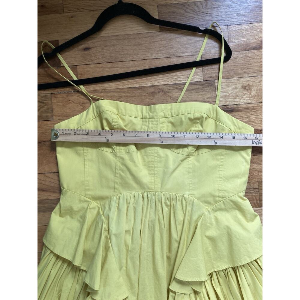 Ulla Johnson Avery Gown in Limonite Tiered Maxi Dress Gown Womens 10 Resort Vaca - Picture 15 of 16